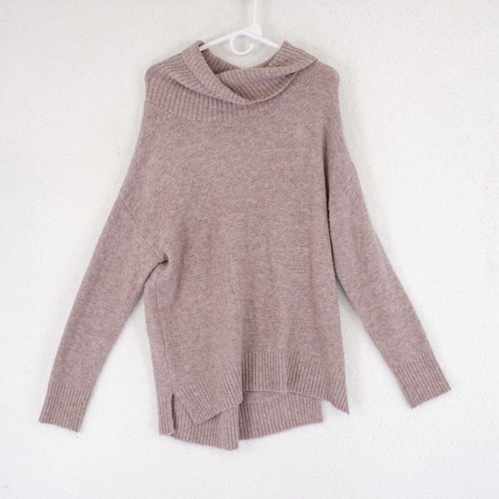 Old Navy Purple Cowl Neck Ribbed‎ Small Sweater Acrylic Nylon Pullover